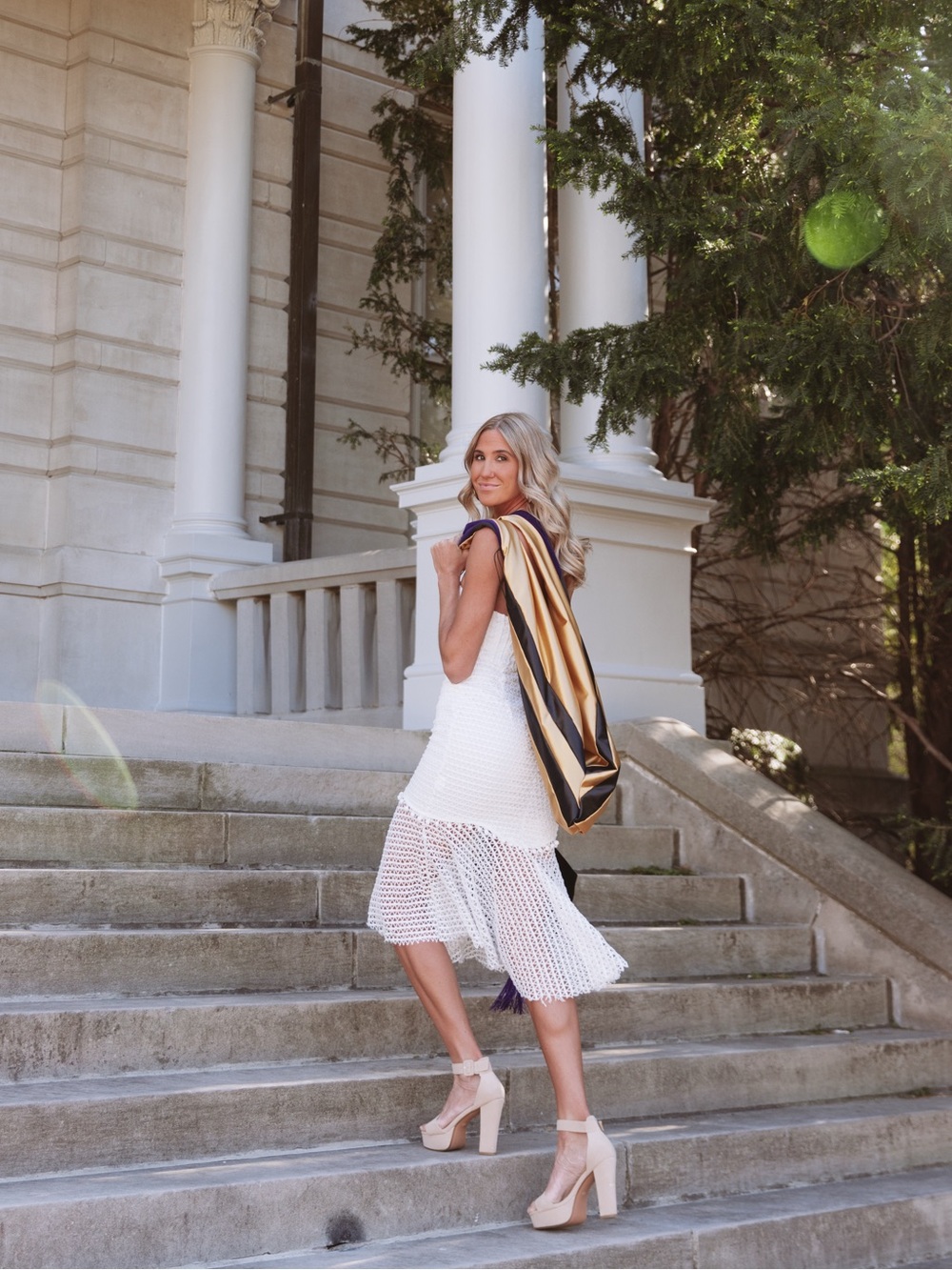 Strapless White Knit Midi Dress